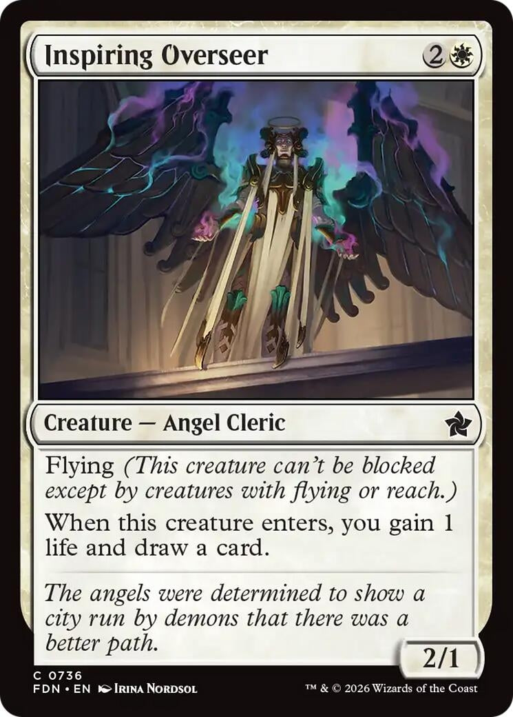 Image for Inspiring Overseer (0736) (736) [Foundations] - Magic: The Gathering