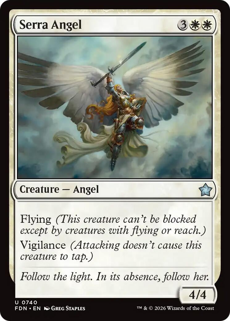Image for Serra Angel (0740) (740) [Foundations] - Magic: The Gathering