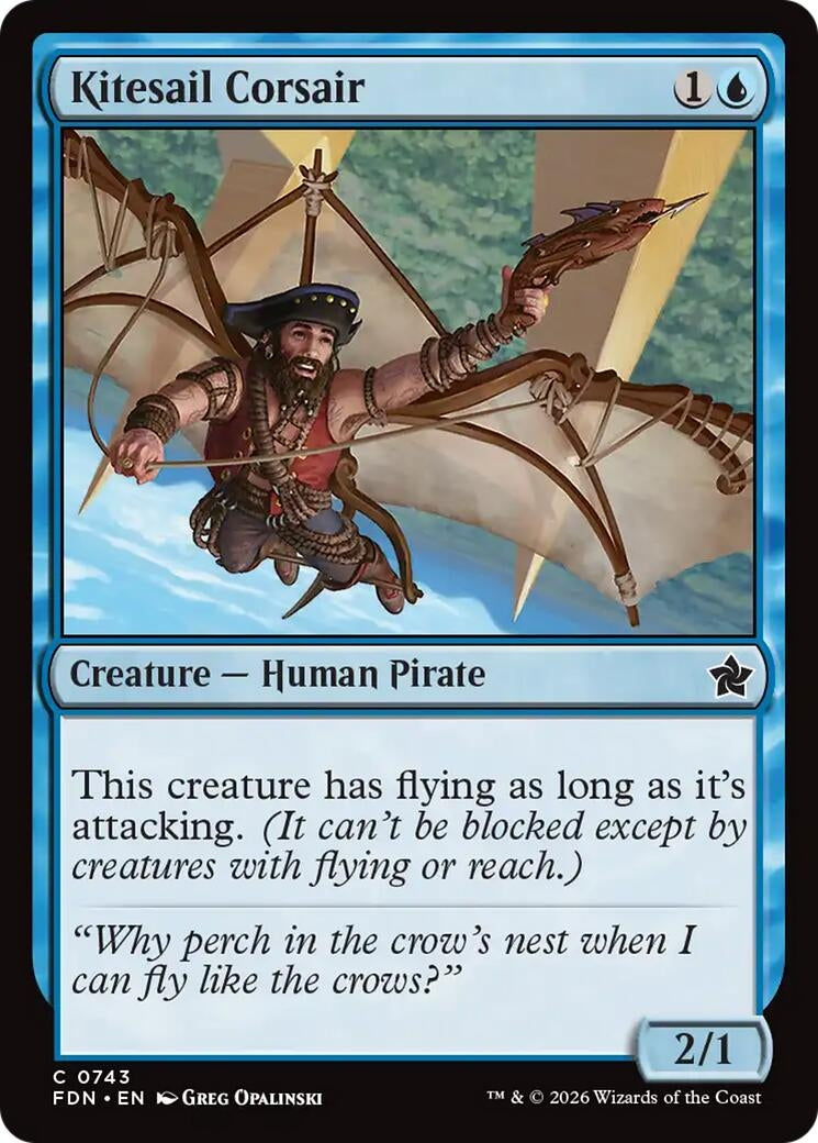 Image for Kitesail Corsair (0743) (743) [Foundations] - Magic: The Gathering