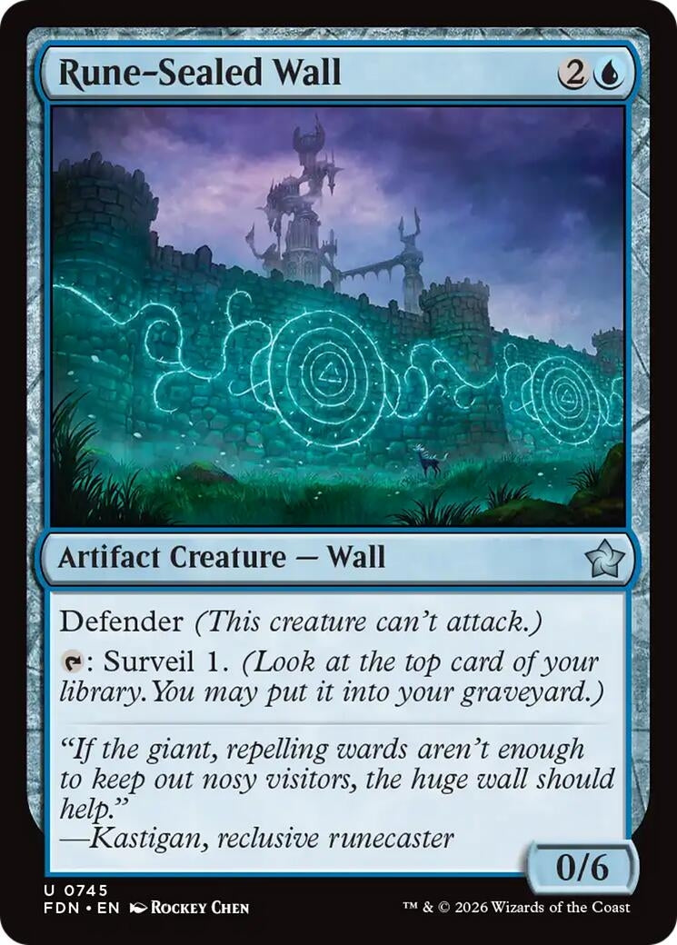 Image for Rune-Sealed Wall (0745) (745) [Foundations] - Magic: The Gathering