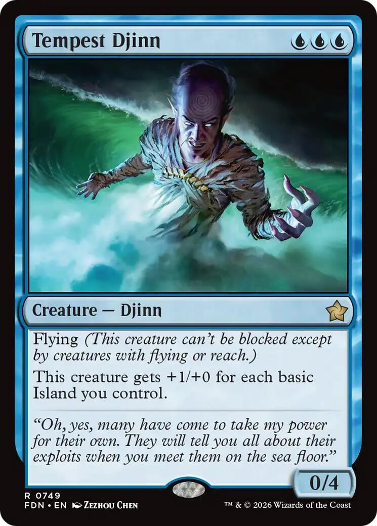 Image for Tempest Djinn (0749) (749) [Foundations] - Magic: The Gathering