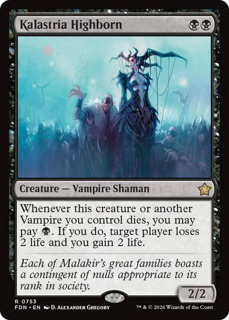 Image for Kalastria Highborn (0753) (753) [Foundations] - Magic: The Gathering