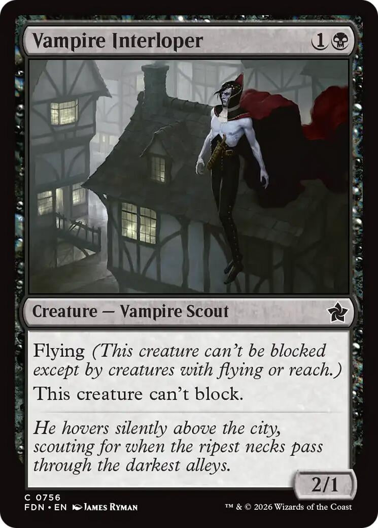 Image for Vampire Interloper (0756) (756) [Foundations] - Magic: The Gathering