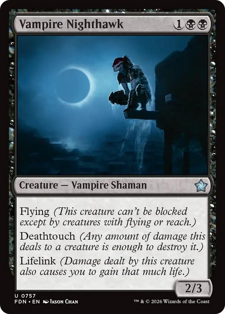 Image for Vampire Nighthawk (0757) (757) [Foundations] - Magic: The Gathering