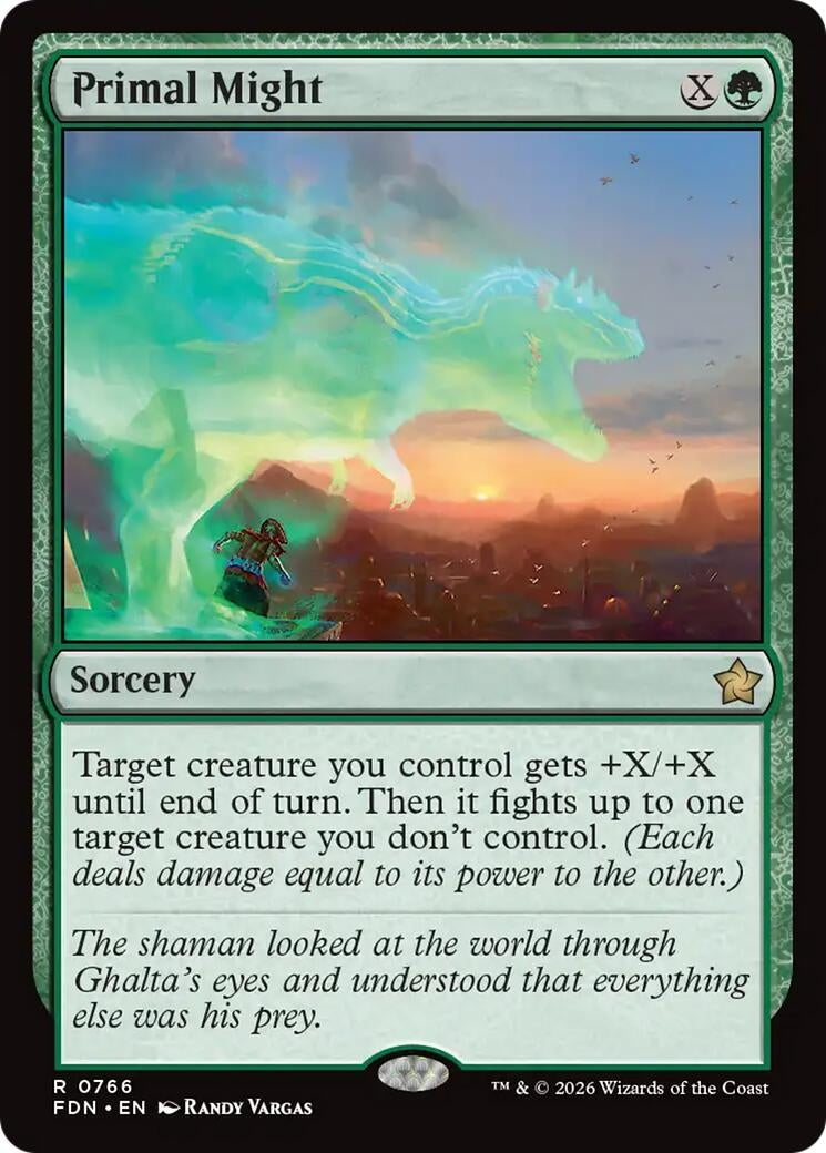 Image for Primal Might (0766) (766) [Foundations] - Magic: The Gathering