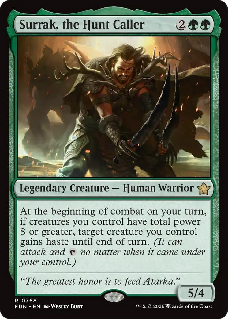 Image for Surrak, the Hunt Caller (0768) (768) [Foundations] - Magic: The Gathering