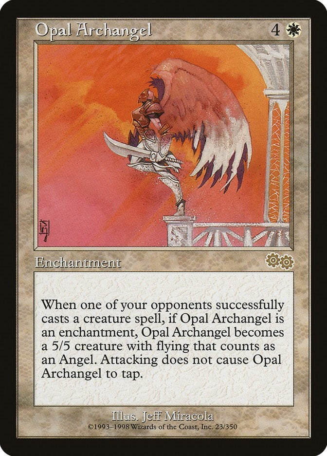 Image for Opal Archangel (23) [Urza's Saga] - Magic: The Gathering