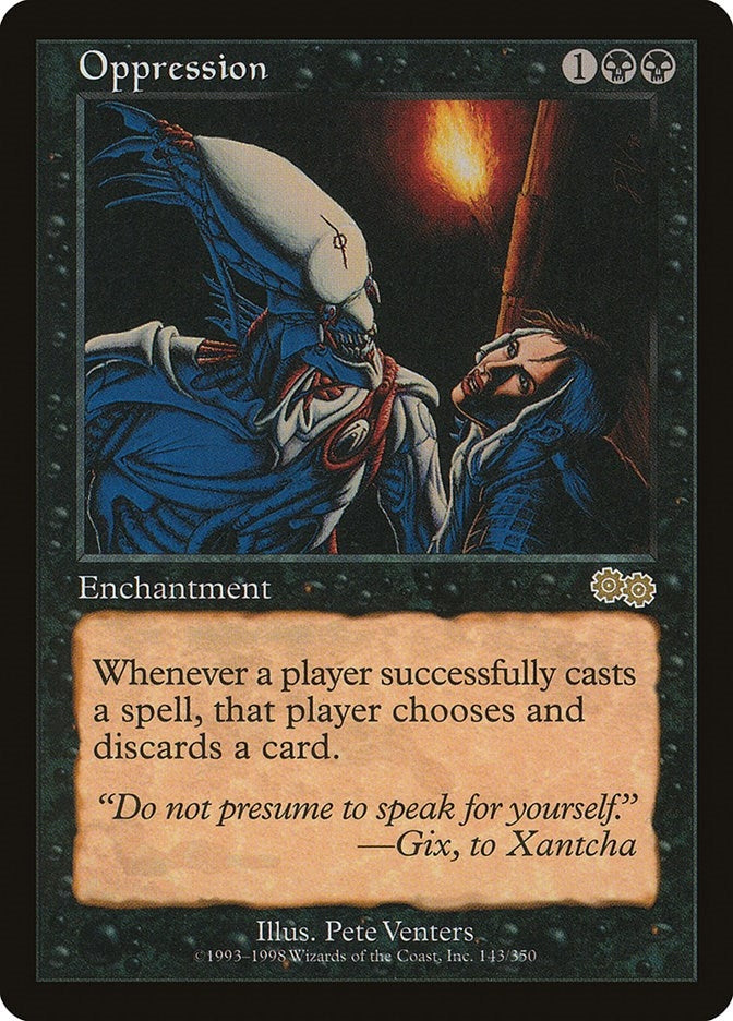 Image for Oppression (143) [Urza's Saga] - Magic: The Gathering