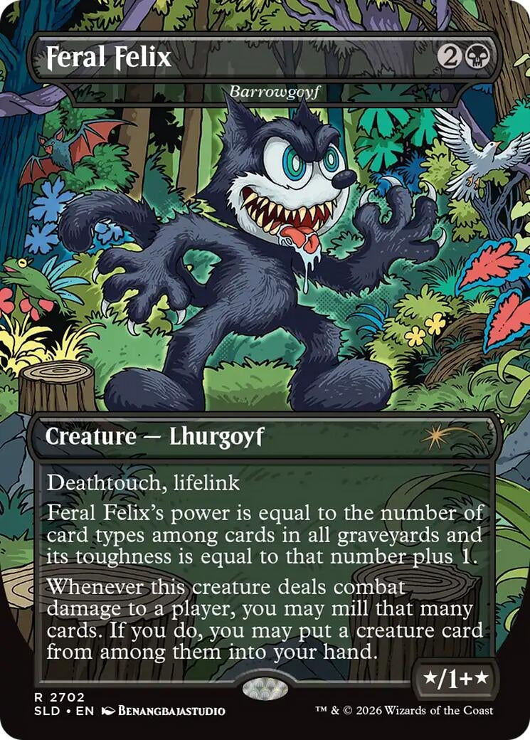 Image for Feral Felix  - Barrowgoyf (2702) [Secret Lair Drop Series] - Magic: The Gathering