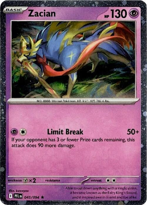 Zacian - 045/094 (Cosmos Holo) (045/094) [Blister Exclusives]