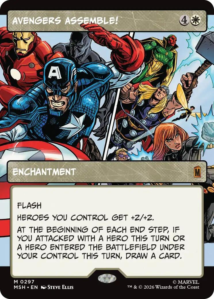 Image for Avengers Assemble! (Borderless) (0297) (297) [Marvel Super Heroes] - Magic: The Gathering