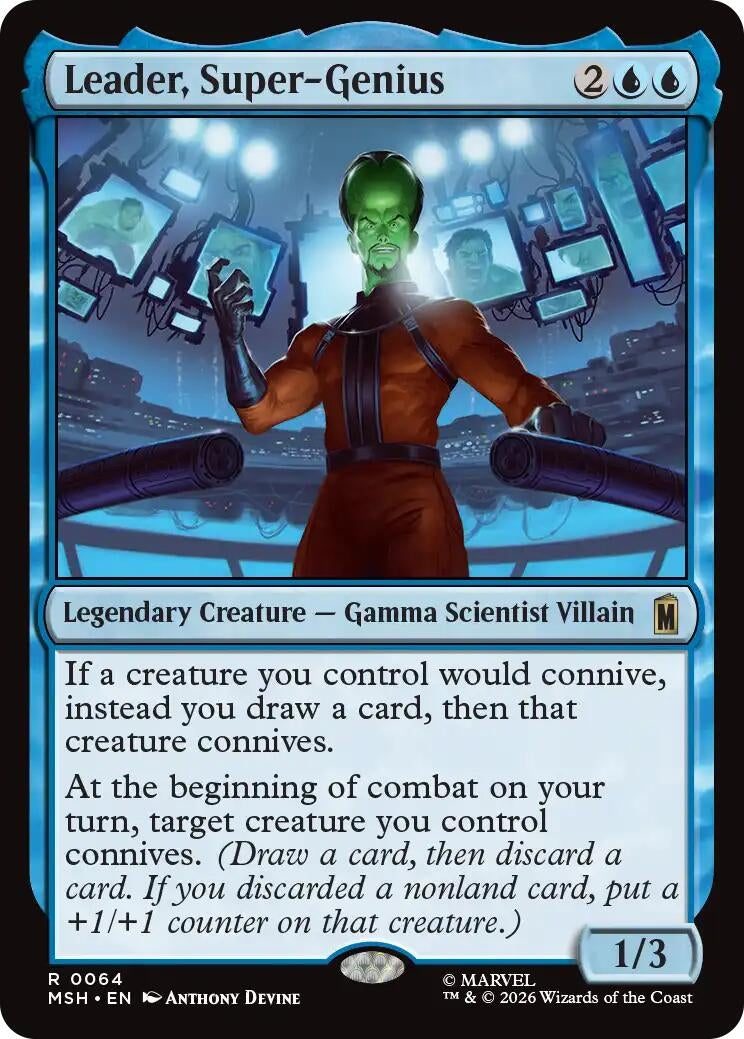 Image for Leader, Super-Genius (64) [Marvel Super Heroes] - Magic: The Gathering