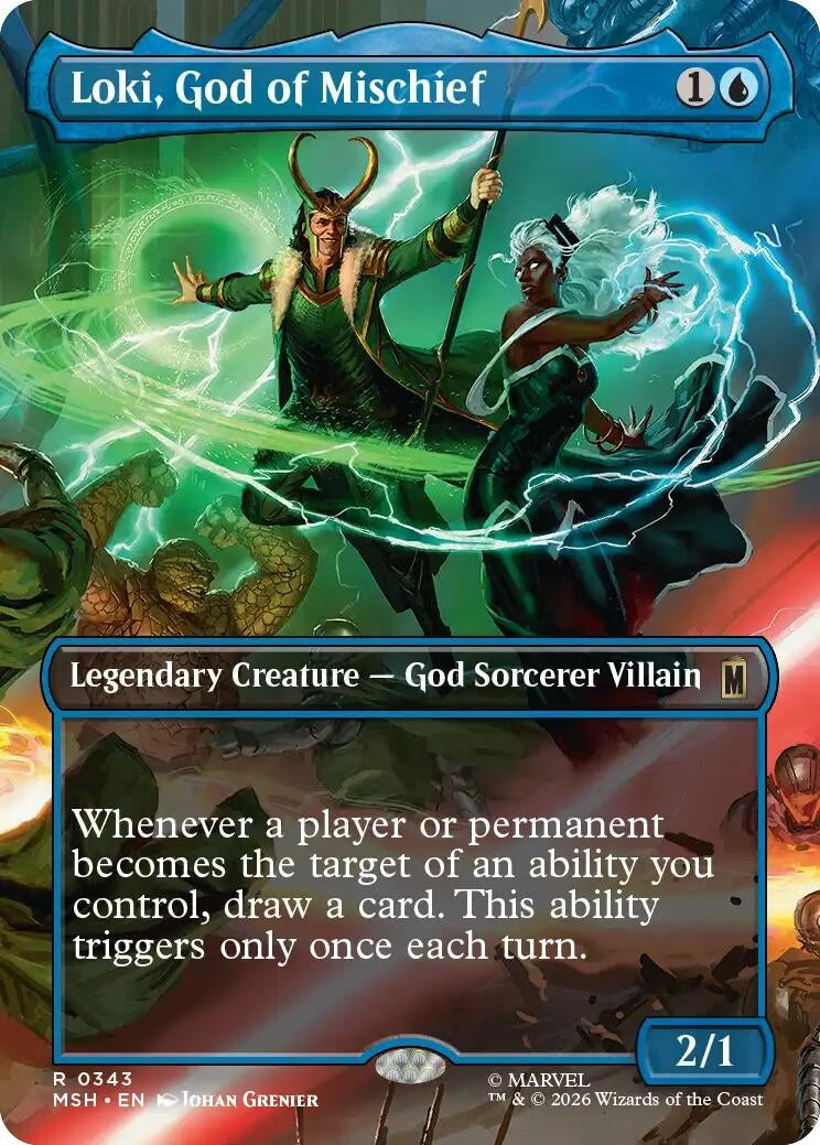 Image for Loki, God of Mischief (Borderless) (343) [Marvel Super Heroes] - Magic: The Gathering