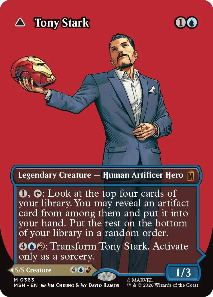 Image for Tony Stark (Borderless) (0363) (363) [Marvel Super Heroes] - Magic: The Gathering