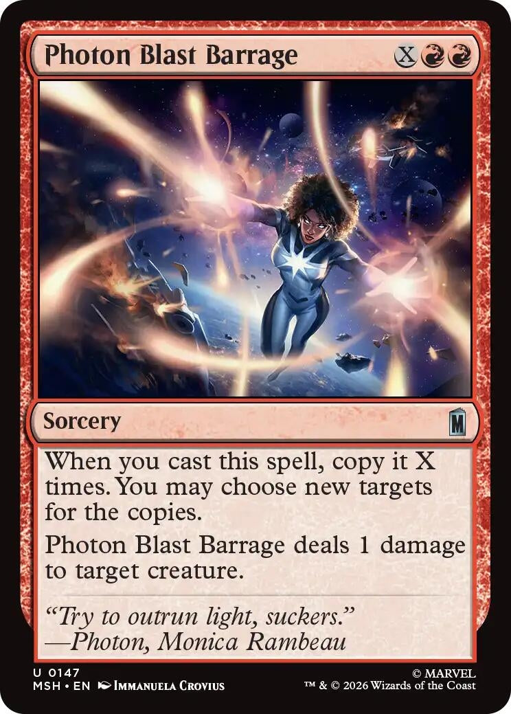 Image for Photon Blast Barrage (147) [Marvel Super Heroes] - Magic: The Gathering