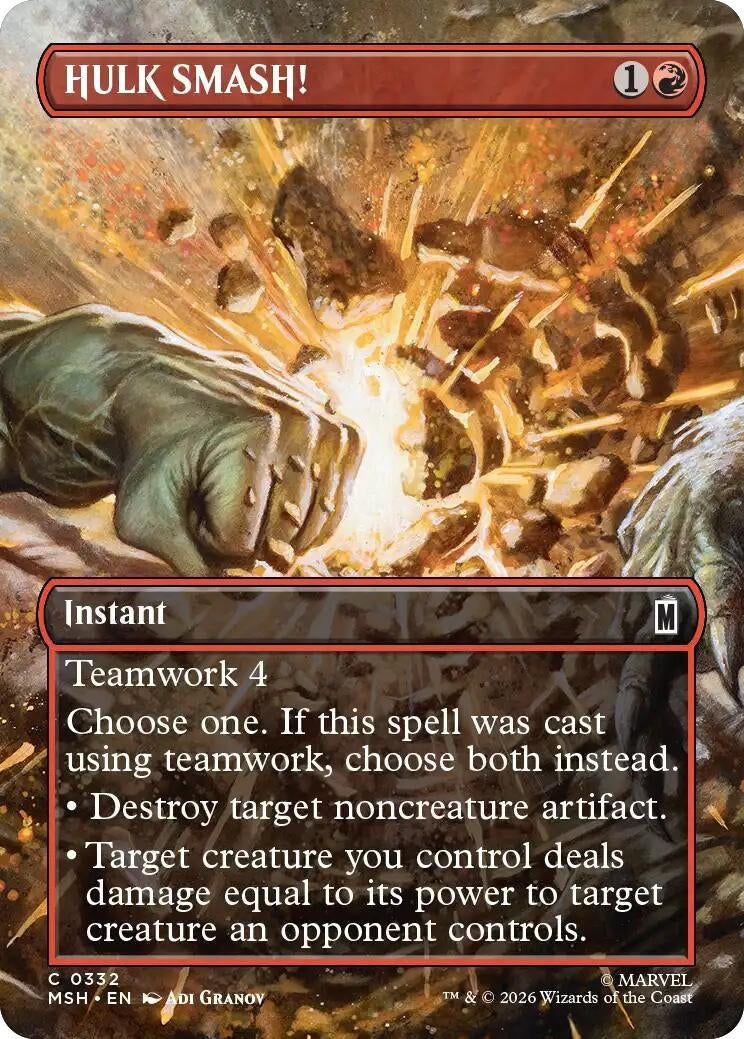 Image for HULK SMASH! (Borderless) (332) [Marvel Super Heroes] - Magic: The Gathering