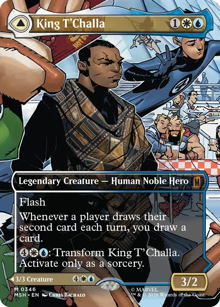 Image for King T'Challa (Borderless) (0346) (346) [Marvel Super Heroes] - Magic: The Gathering