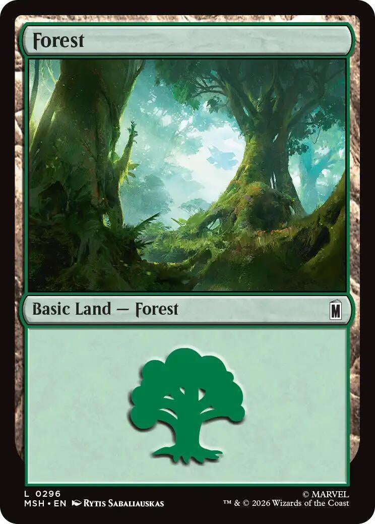 Image for Forest (0296) (296) [Marvel Super Heroes] - Magic: The Gathering