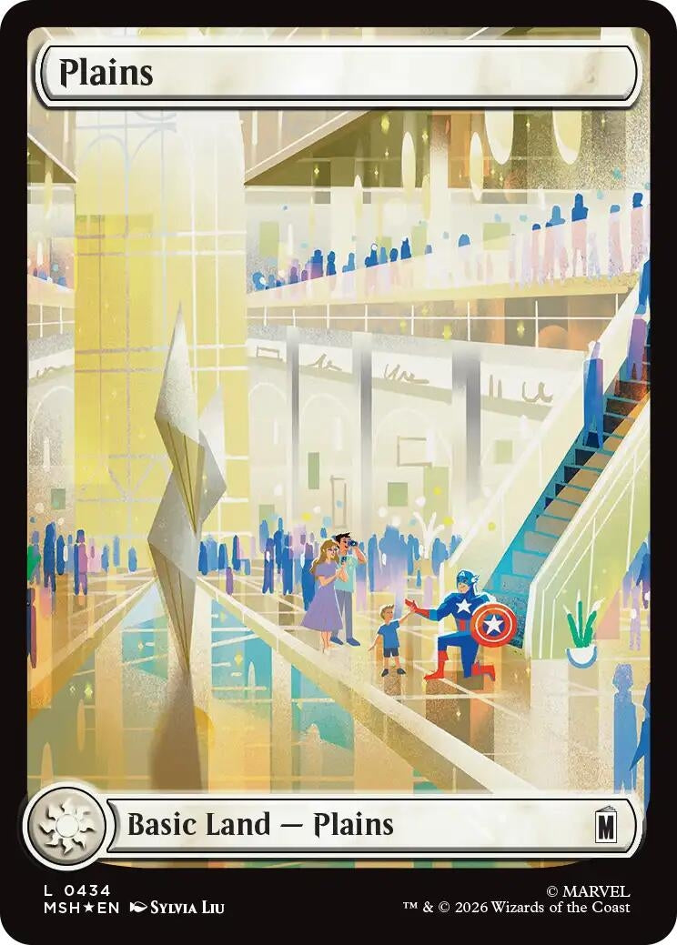 Image for Plains (0434) (Surge Foil) (434) [Marvel Super Heroes] - Magic: The Gathering