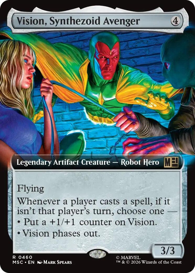 Image for Vision, Synthezoid Avenger (Extended Art) (460) [Commander: Marvel Super Heroes] - Magic: The Gathering