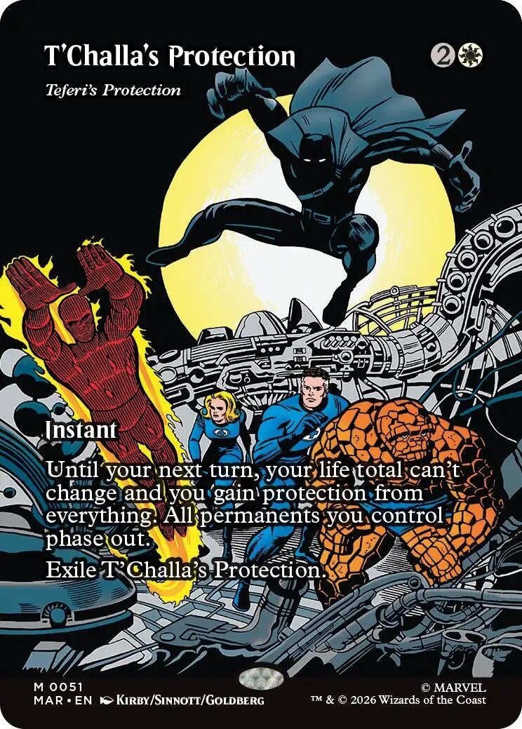 Image for T'Challa's Protection - Teferi's Protection (Borderless) (51) [Marvel Universe Eternal-Legal] - Magic: The Gathering