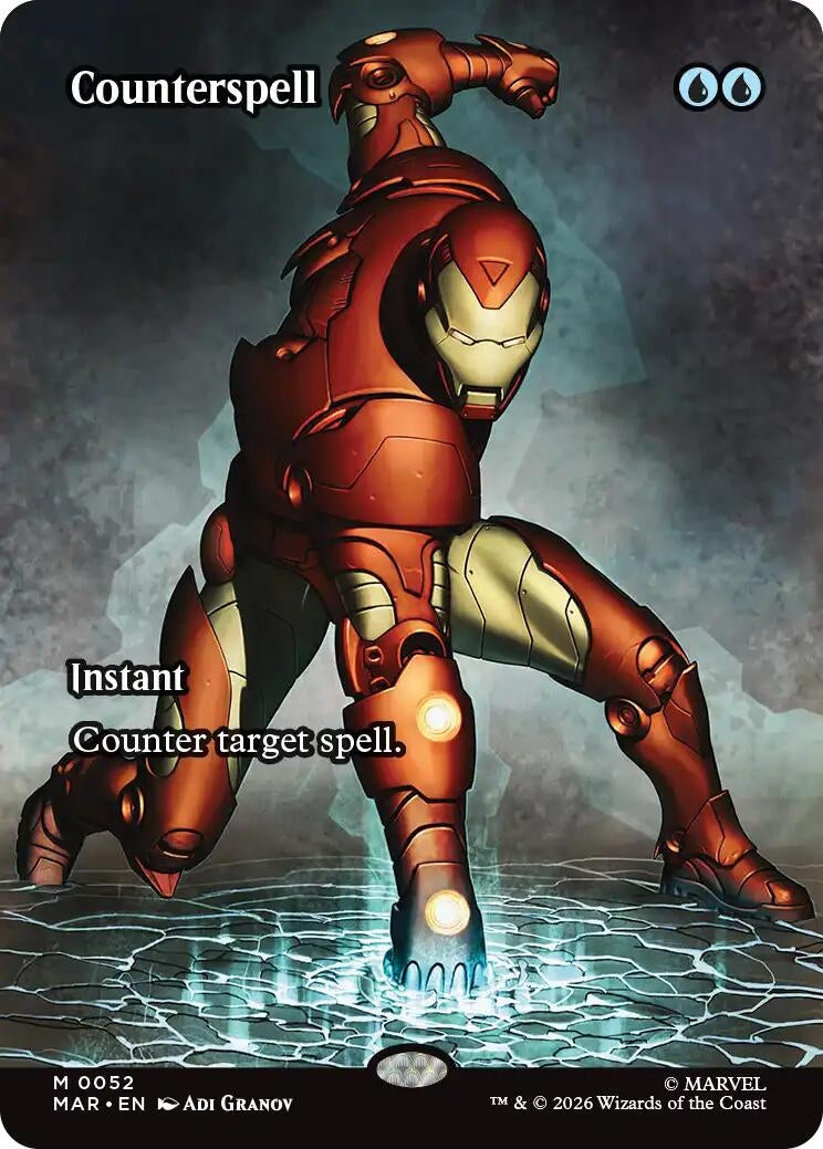 Image for Counterspell (Borderless) (0052) (52) [Marvel Universe Eternal-Legal] - Magic: The Gathering