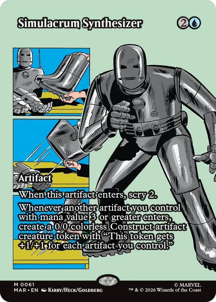 Image for Simulacrum Synthesizer (Borderless) (61) [Marvel Universe Eternal-Legal] - Magic: The Gathering