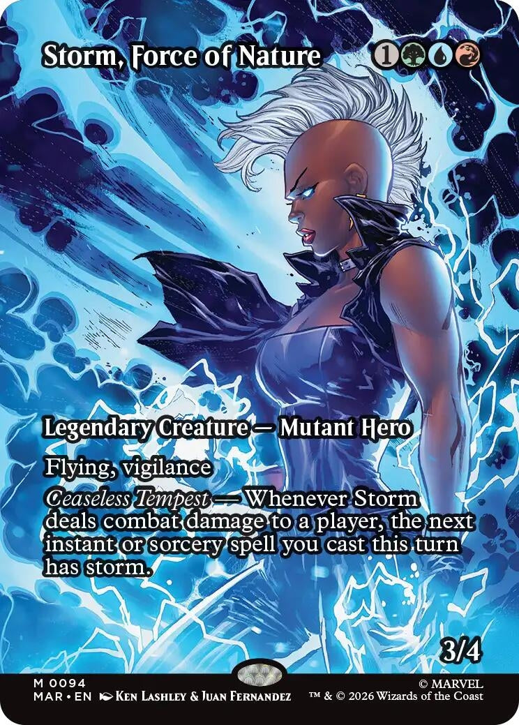 Image for Storm, Force of Nature (Borderless) (94) [Marvel Universe Eternal-Legal] - Magic: The Gathering