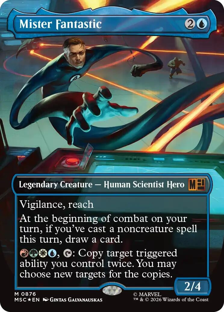 Image for Mister Fantastic (Borderless) (Surge Foil) (876) [Commander: Marvel Super Heroes] - Magic: The Gathering