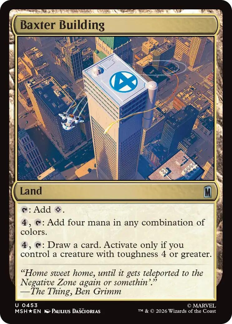Image for Baxter Building (Surge Foil) (453) [Marvel Super Heroes] - Magic: The Gathering