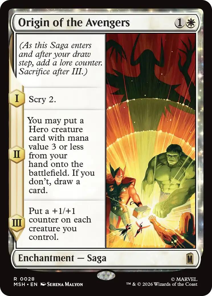 Image for Origin of the Avengers (28) [Marvel Super Heroes] - Magic: The Gathering
