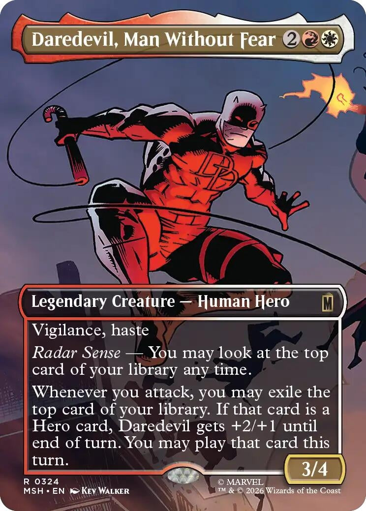 Image for Daredevil, Man Without Fear (Borderless) (0324) (324) [Marvel Super Heroes] - Magic: The Gathering