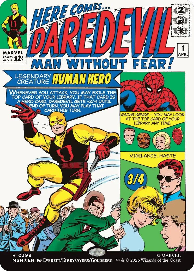 Image for Daredevil, Man Without Fear (Borderless) (0398) (398) [Marvel Super Heroes] - Magic: The Gathering