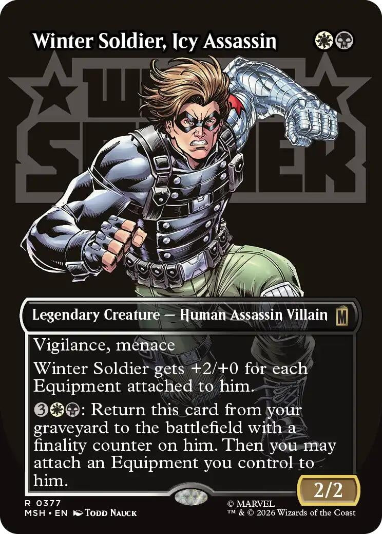 Image for Winter Soldier, Icy Assassin (Borderless) (377) [Marvel Super Heroes] - Magic: The Gathering
