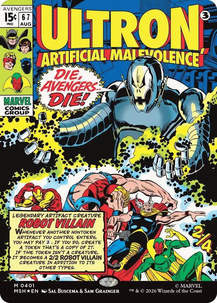 Image for Ultron, Artificial Malevolence (Borderless) (0401) (401) [Marvel Super Heroes] - Magic: The Gathering