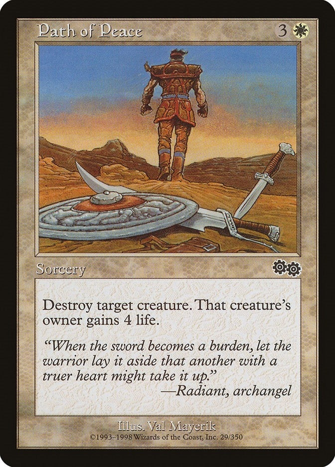 Image for Path of Peace (29) [Urza's Saga] - Magic: The Gathering