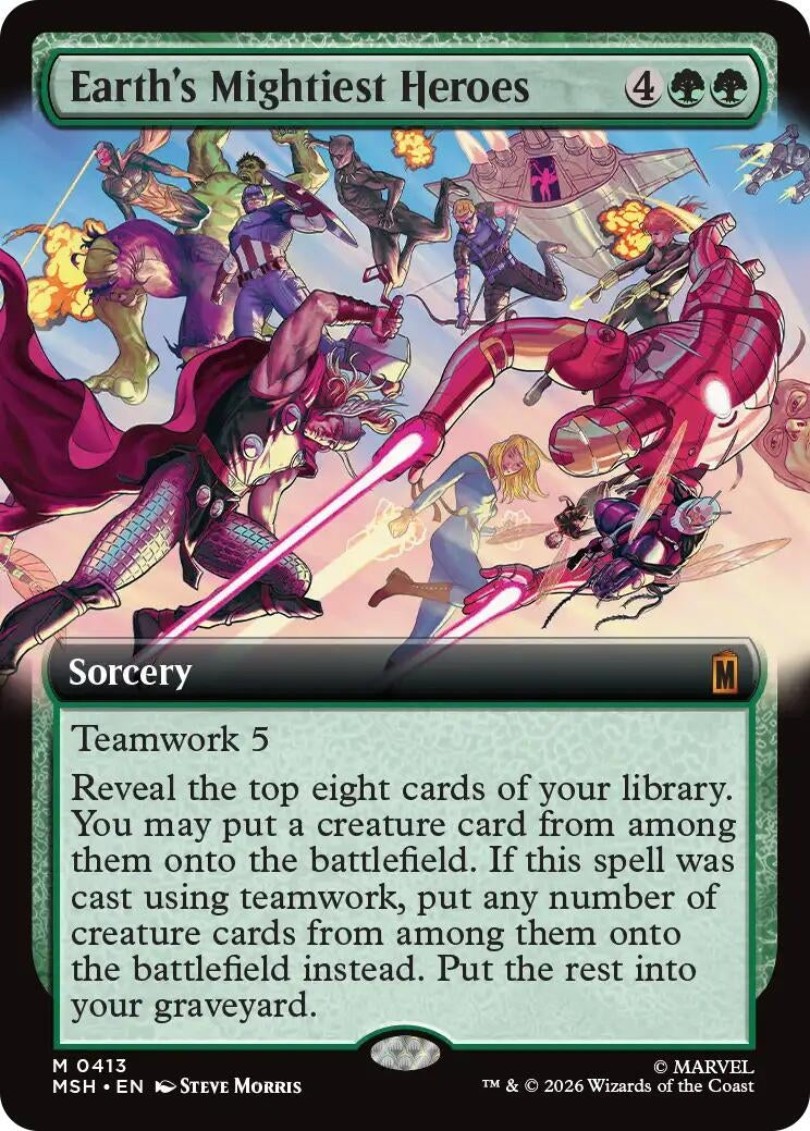 Image for Earth's Mightiest Heroes (Extended Art) (413) [Marvel Super Heroes] - Magic: The Gathering