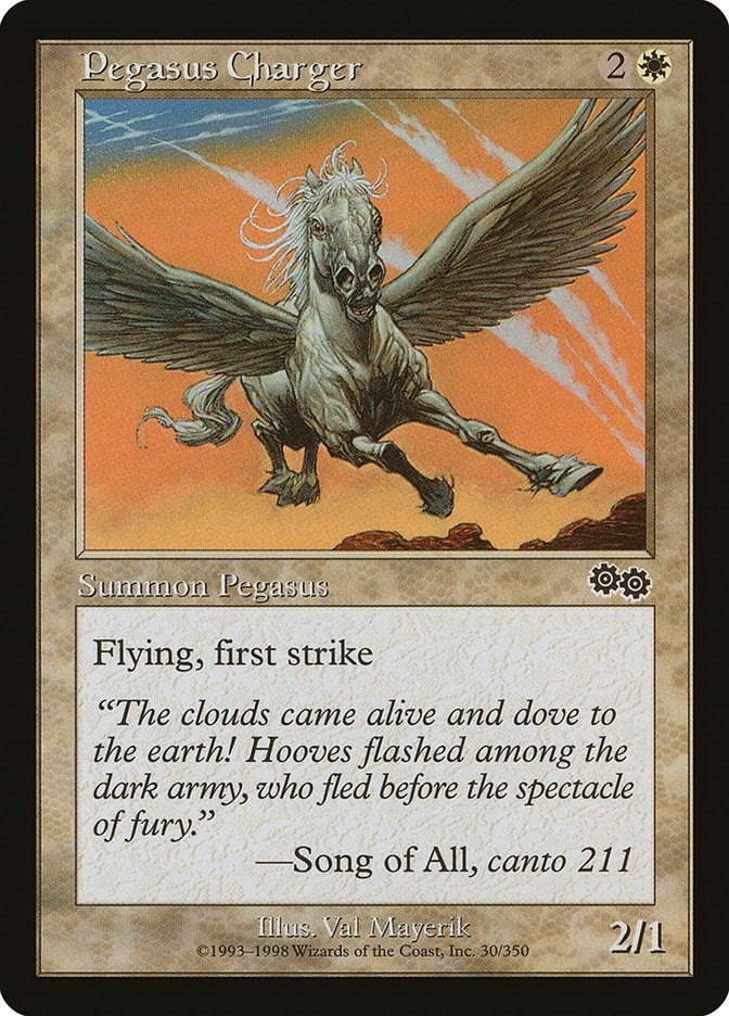Image for Pegasus Charger (30) [Urza's Saga] - Magic: The Gathering