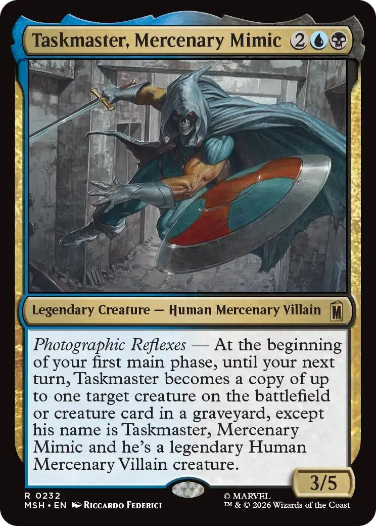 Image for Taskmaster, Mercenary Mimic (232) [Marvel Super Heroes] - Magic: The Gathering