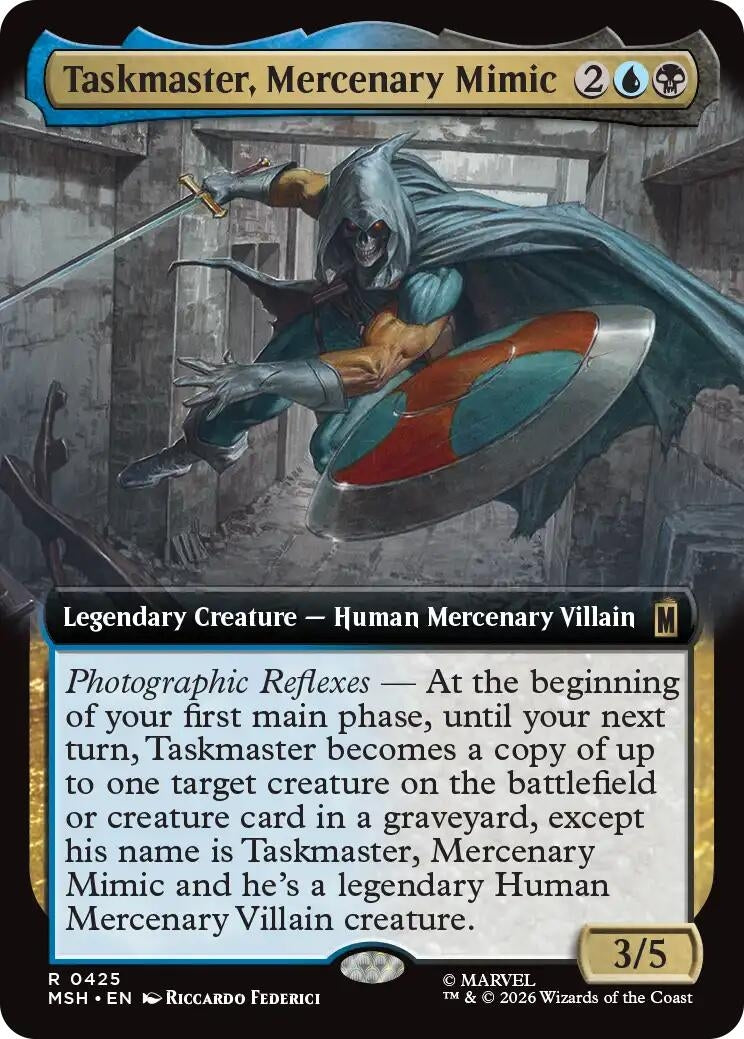 Image for Taskmaster, Mercenary Mimic (Extended Art) (425) [Marvel Super Heroes] - Magic: The Gathering
