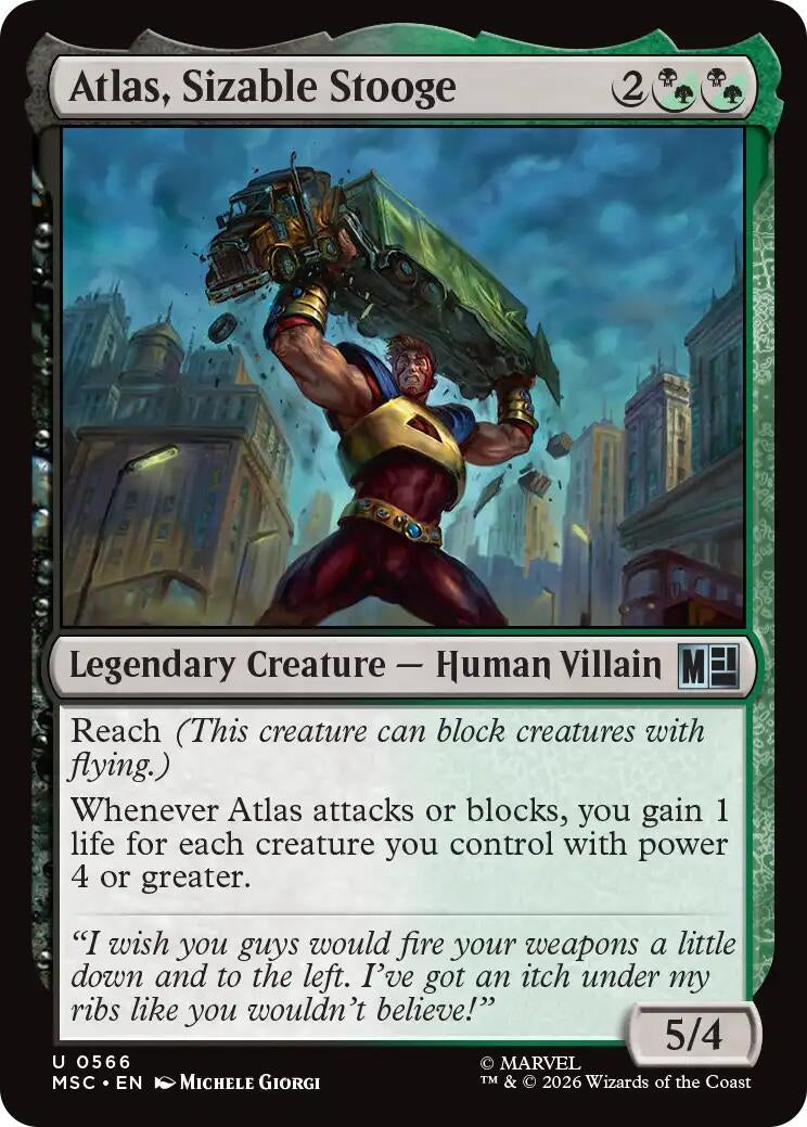 Image for Atlas, Sizable Stooge (566) [Commander: Marvel Super Heroes] - Magic: The Gathering
