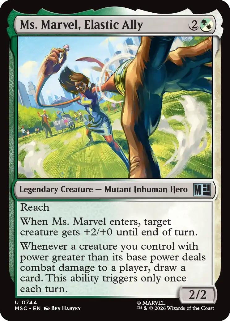 Image for Ms. Marvel, Elastic Ally (744) [Commander: Marvel Super Heroes] - Magic: The Gathering