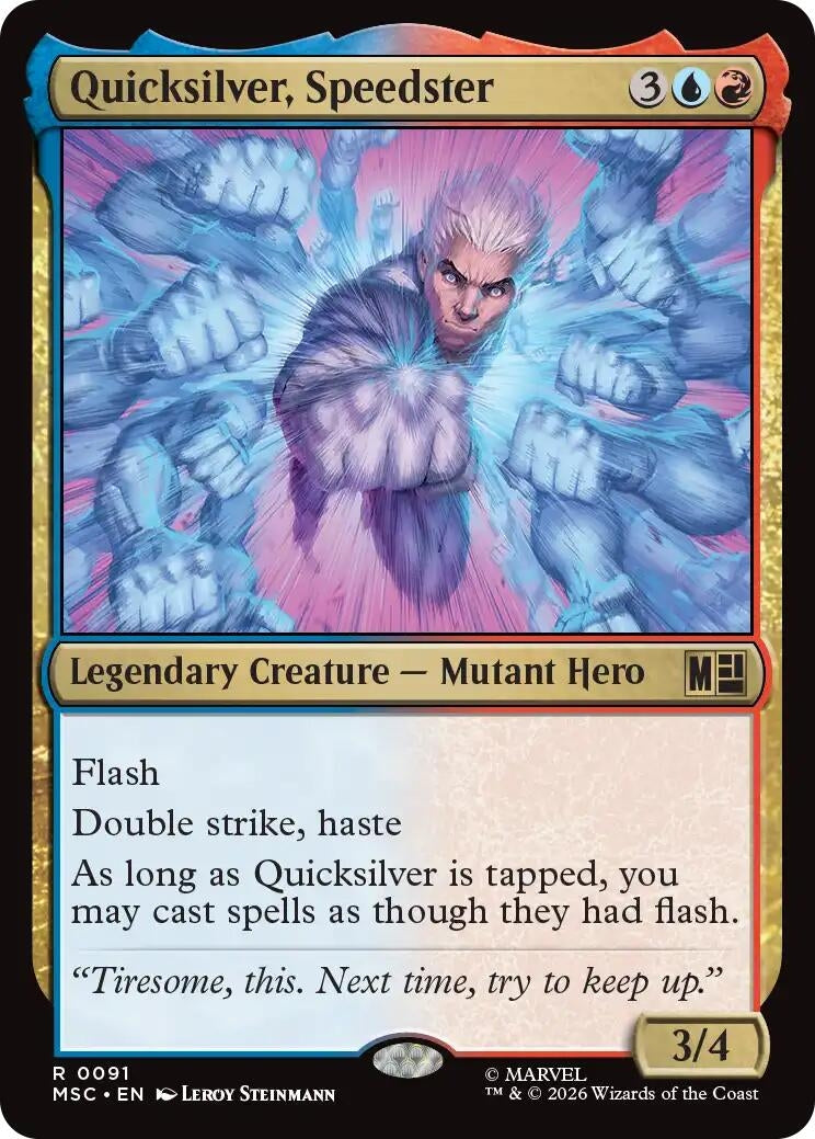Image for Quicksilver, Speedster (91) [Commander: Marvel Super Heroes] - Magic: The Gathering