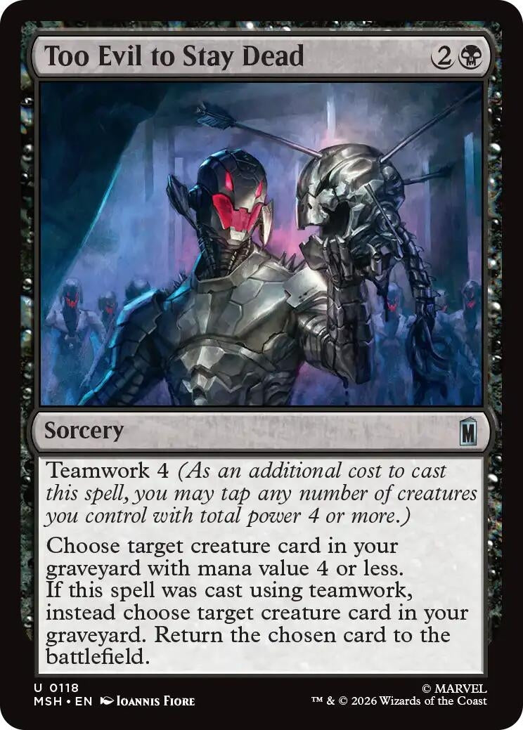 Image for Too Evil to Stay Dead (118) [Marvel Super Heroes] - Magic: The Gathering