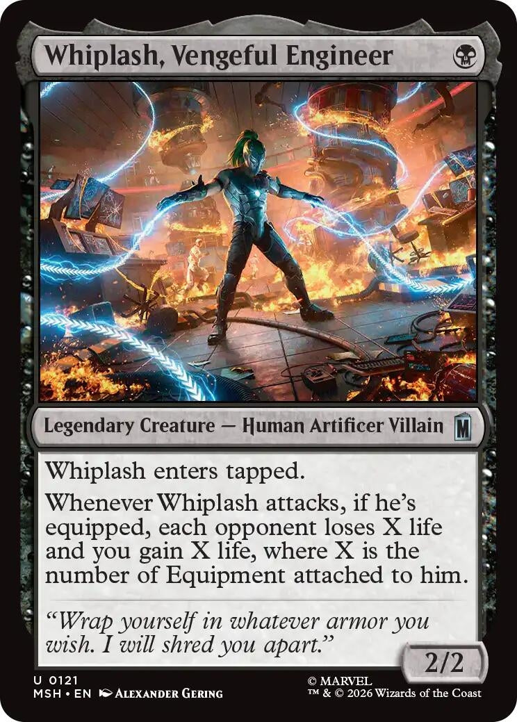 Image for Whiplash, Vengeful Engineer (121) [Marvel Super Heroes] - Magic: The Gathering