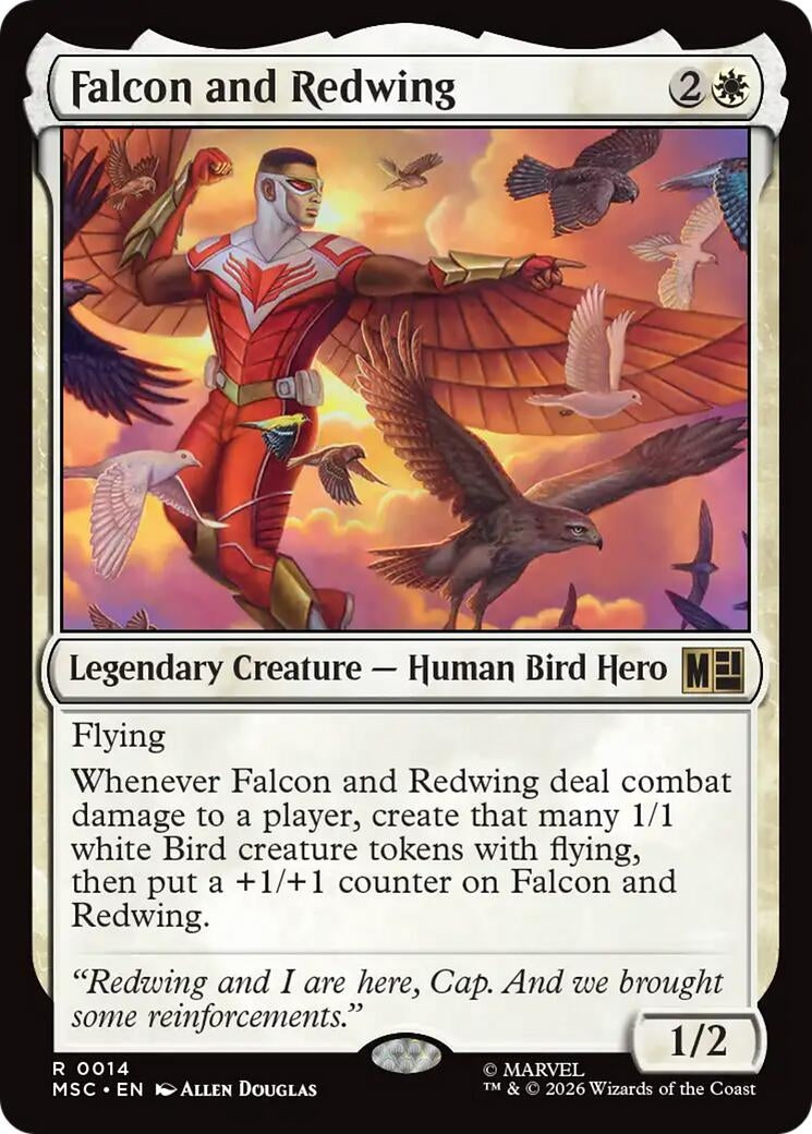 Image for Falcon and Redwing (14) [Commander: Marvel Super Heroes] - Magic: The Gathering