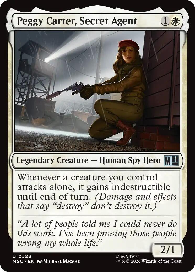 Image for Peggy Carter, Secret Agent (523) [Commander: Marvel Super Heroes] - Magic: The Gathering