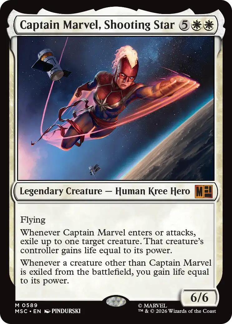 Image for Captain Marvel, Shooting Star (589) [Commander: Marvel Super Heroes] - Magic: The Gathering