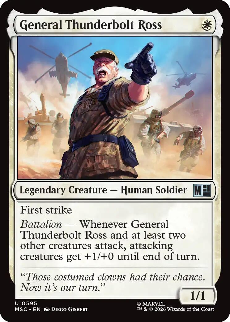 Image for General Thunderbolt Ross (595) [Commander: Marvel Super Heroes] - Magic: The Gathering