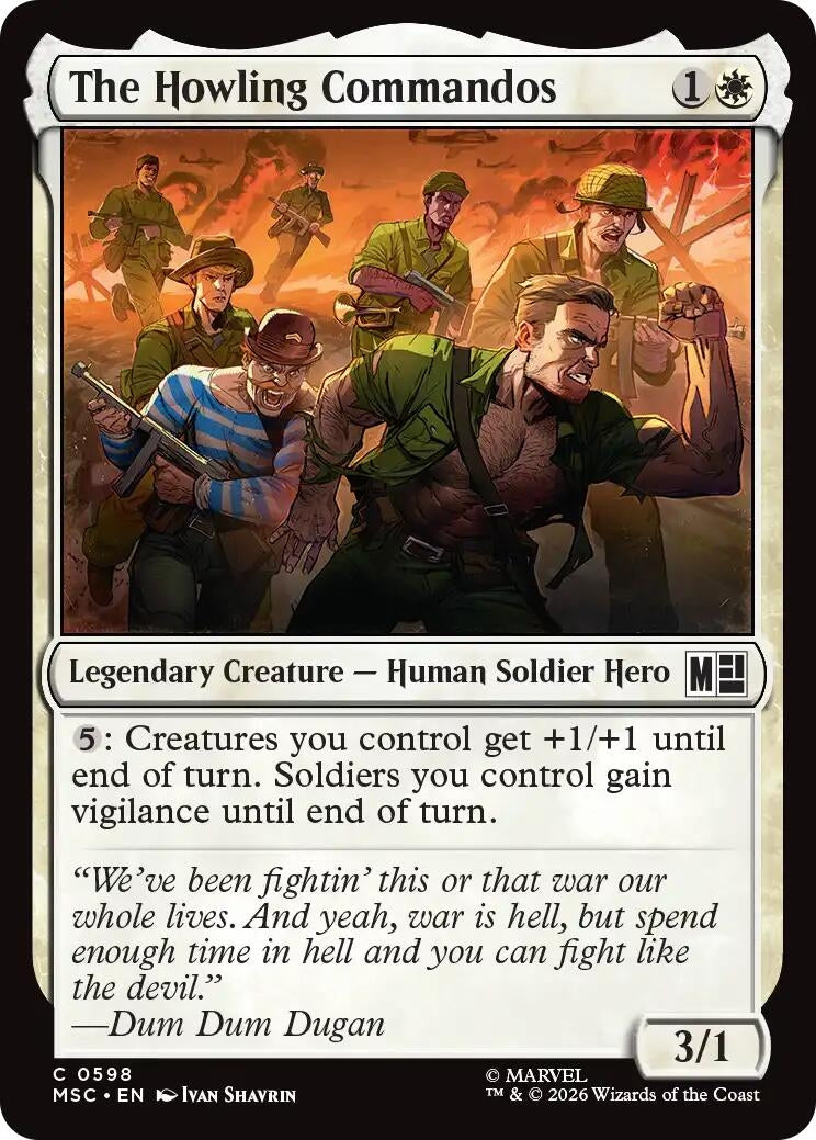 Image for The Howling Commandos (598) [Commander: Marvel Super Heroes] - Magic: The Gathering